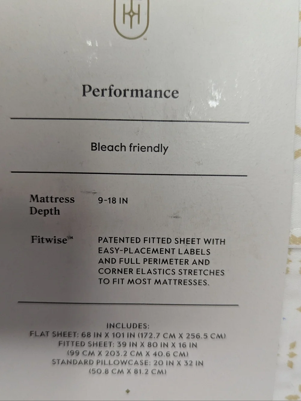 NWT Threshold Performance Twin Sheet Set